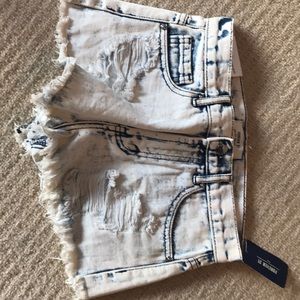 High Rise Denim Shorts
